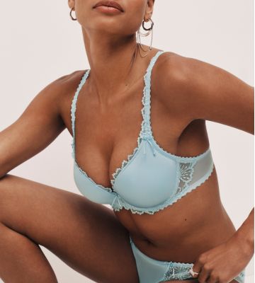 Soutien gorge à coques lisses Jane Milky Blue