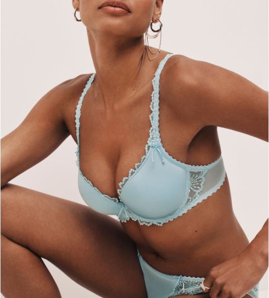 Soutien gorge à coques lisses Jane Milky Blue