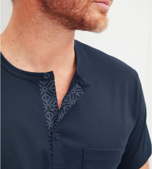 Pyjama court homme Relax Selected 2 Darkblue