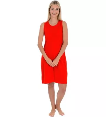 Robe tissu éponge sans manches Blood Orange
