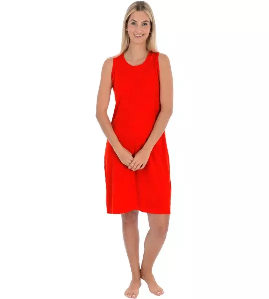 Robe tissu éponge sans manches Blood Orange