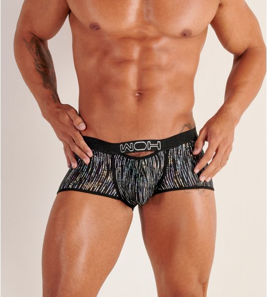 Boxer Men Brilliant Pure Black Seduction