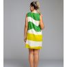 Robe sans manches effet lin Vert