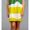Robe sans manches effet lin Vert