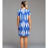 Robe manches courtes légère Blanc & Bleu