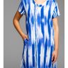 Robe manches courtes légère Blanc & Bleu