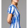 Robe manches courtes légère Blanc & Bleu