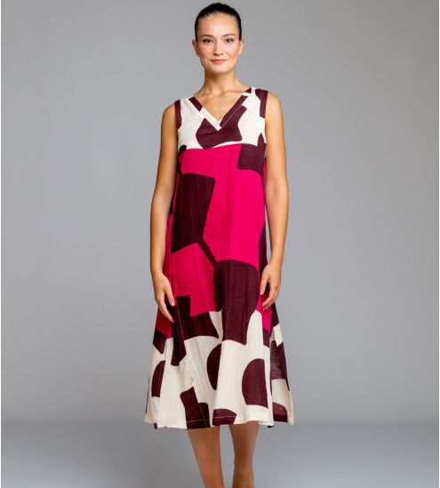 Robe longue sans manches Rose & Rouge