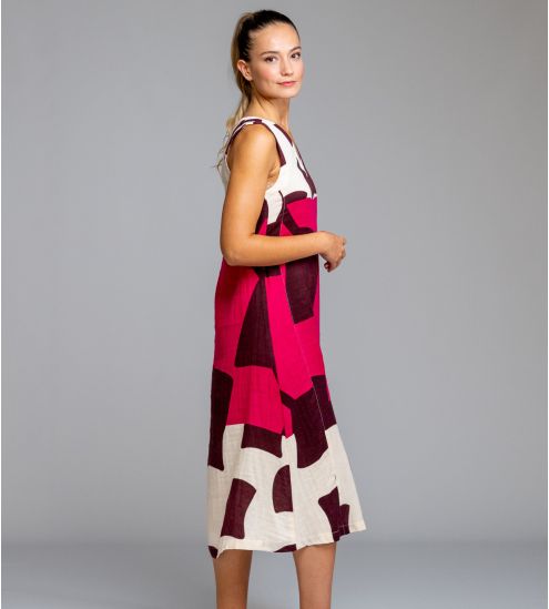 Robe longue sans manches Rose & Rouge