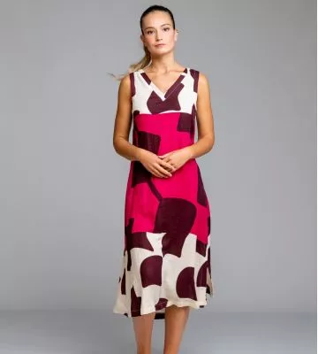 Robe longue sans manches Rose & Rouge