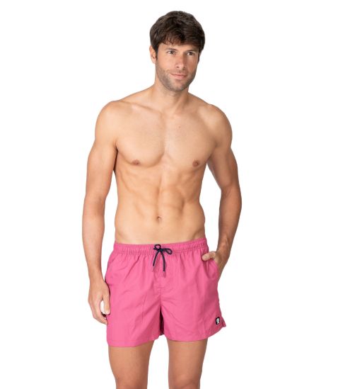 Short de bain homme uni Magenta