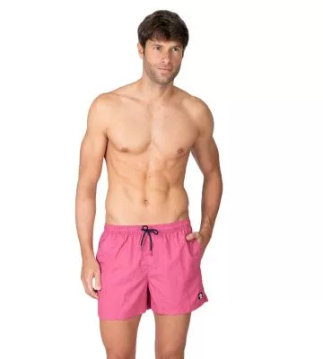 Short de bain homme uni Magenta