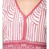 Robe évasée femme rouge et blanc