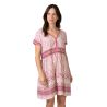 Robe évasée femme rouge et blanc