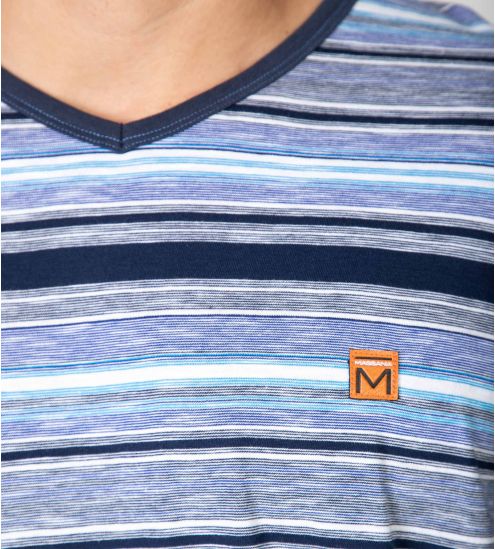 Pyjama homme rayé bleu