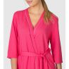 Peignoir kimono femme manches 3/4 Fuschia