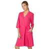 Peignoir kimono femme manches 3/4 Fuschia