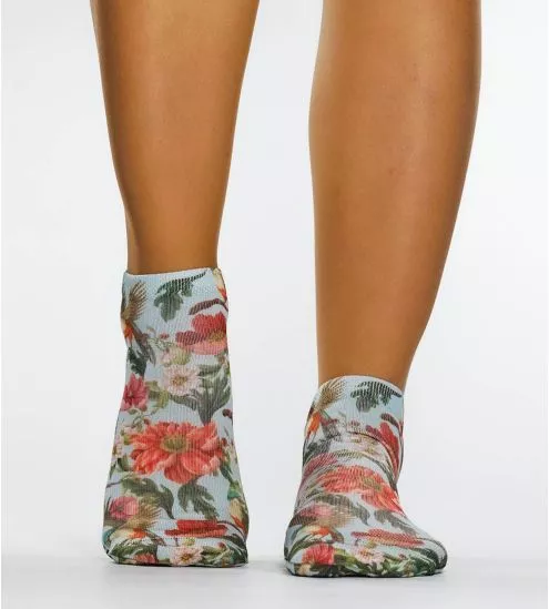 Socquettes Sneaker fleurs...