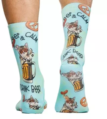 Chaussettes homme bières "Beer Cat"