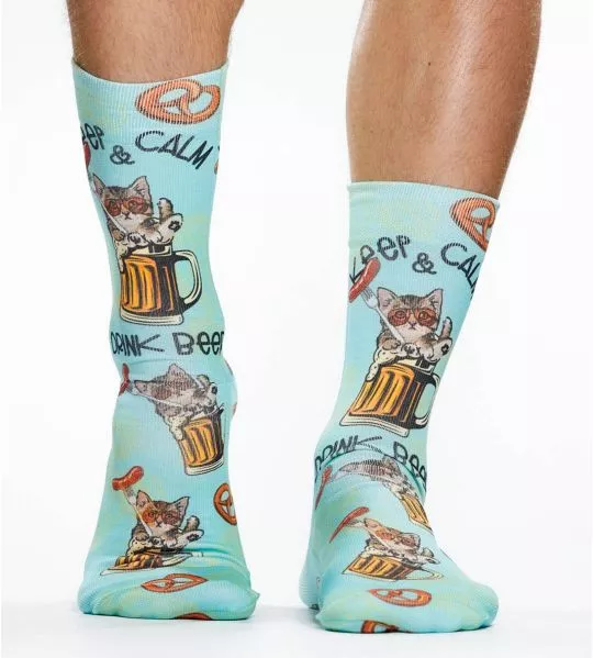 Chaussettes homme bières "Beer Cat"