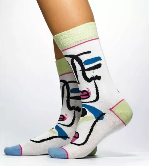 Chaussettes imprimé visage...