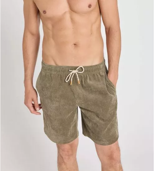 Short de plage kaki