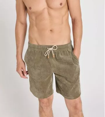 Short de plage kaki
