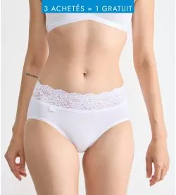 Slip midi Sloggi Romance BLANC