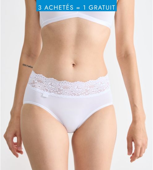 Midi Slip Sloggi White Romance