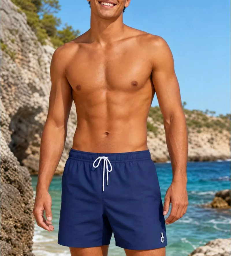 Short de bain Cienfuegos Bleu uni