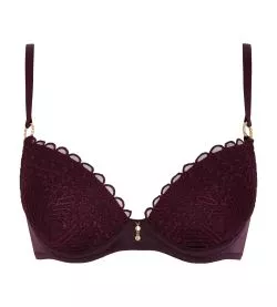Soutien gorge Plunge à coques Éloge du Désir Deep Berry