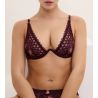 Soutien gorge triangle mono armature Éloge du Désir Deep Berry