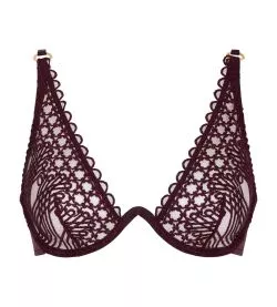 Soutien gorge triangle mono armature Éloge du Désir Deep Berry