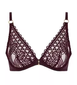 Soutien gorge triangle armatures Éloge du Désir Deep Berry