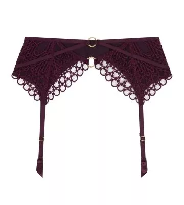 Porte jarretelles Éloge du Désir Deep Berry