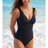 Swimsuit 1 piece cut under black bellage chest