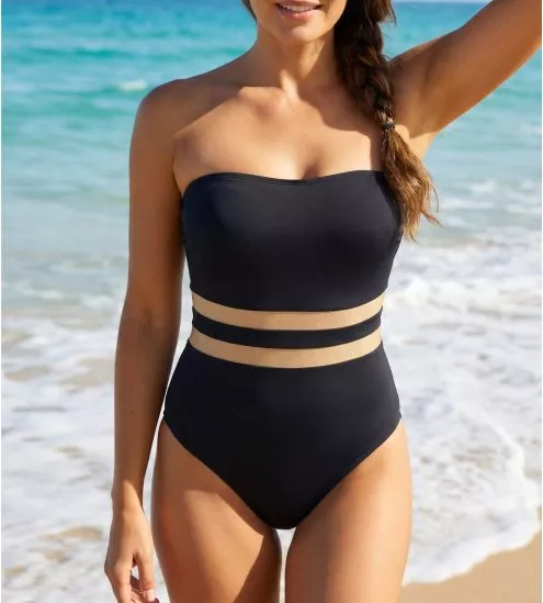 Maillot 1P bandeau Venezia Noir 70
