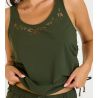 Débardeur femme froncé vert
