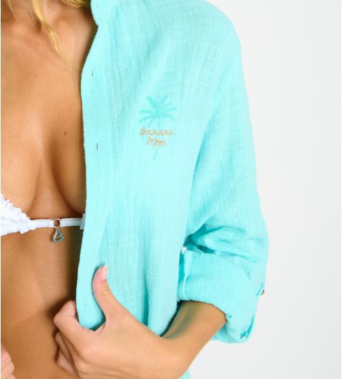 Chemise longue en coton...