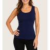Deep Blue Cotton Cotton Tank Top
