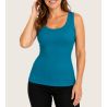 Rippbett Baumwolltank Top Giada Blue Giada