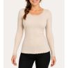 Pullover in Wolle und Seide bestickt Quarzo