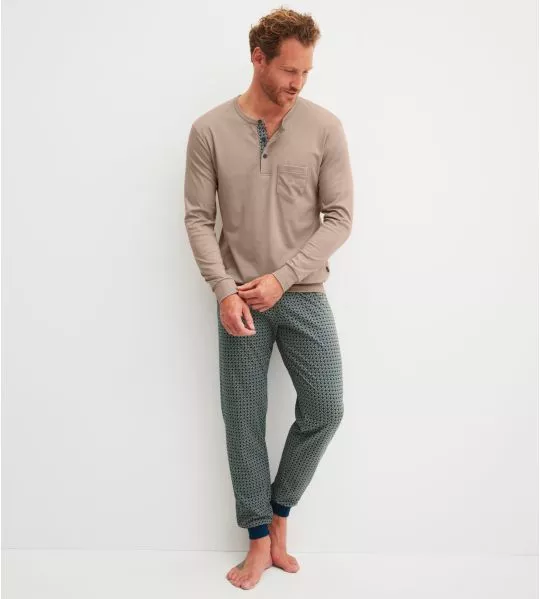 Pajamas with elastic edges for men Relax Choice 1 Warm Sands