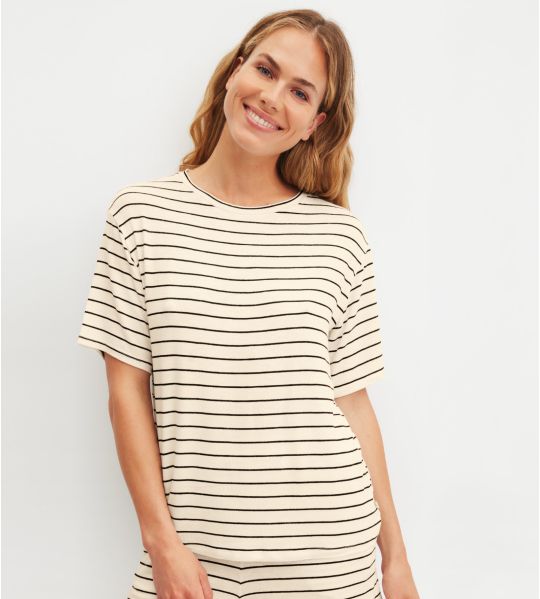 Women's striped t-shirt Favourites Layering Charm Cream