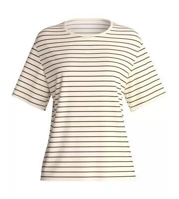 T-shirt rayé femme Favourites Layering Charm Cream