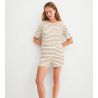 T-shirt rayé femme Favourites Layering Charm Cream
