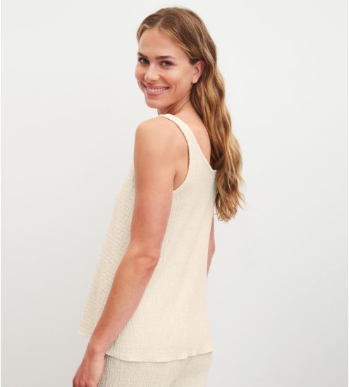 Beiges Tanktop für Damen...