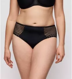 black high-waisted briefs Side
