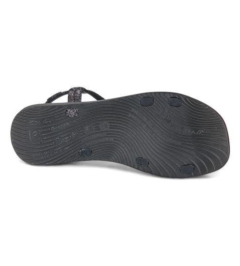 Tongs sandales femme brillantes Solar Glow Black / Glitter / Lila