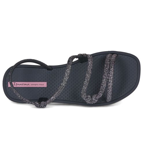 Tongs sandales femme brillantes Solar Glow Black / Glitter / Lila